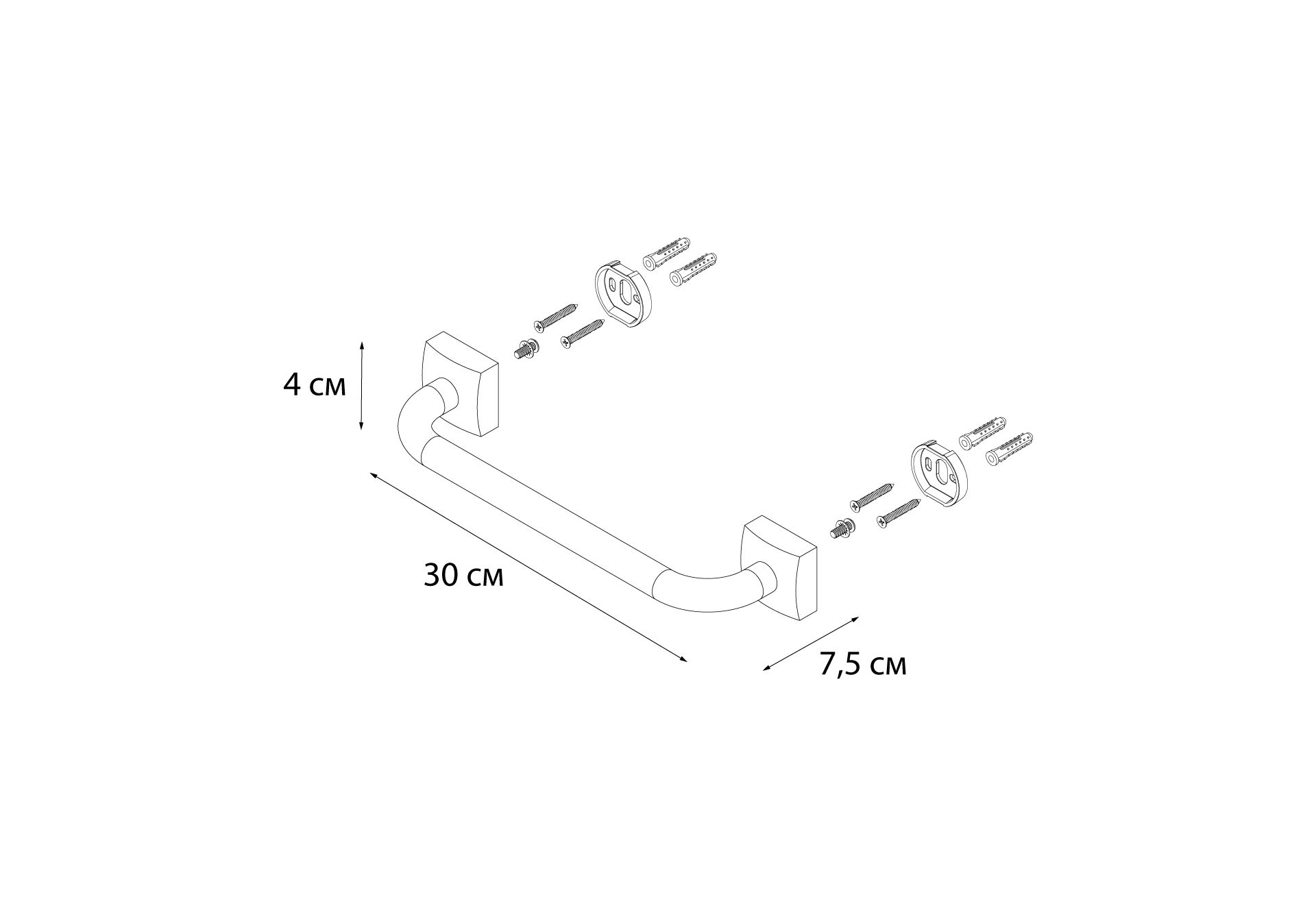 Приобрести fx-61317 kvadro поручень для ванны