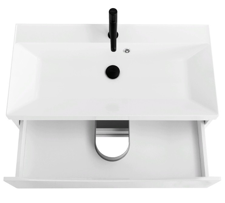 Приобрести тумба подвесная с раковиной belbagno marino-800-2c-so-bl-p 80 см, bianco lucido