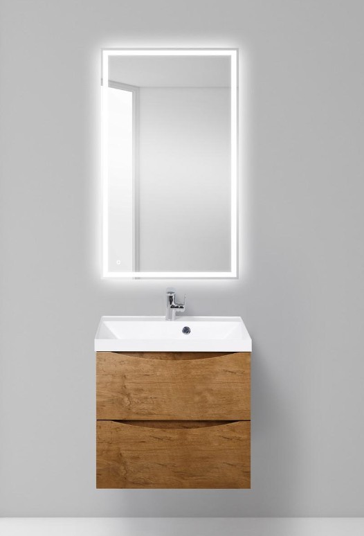 Приобрести тумба подвесная с раковиной belbagno marino-700-2c-so-rn-p 70 см, rovere nature