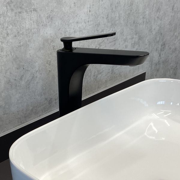 Приобрести comforty высокий смеситель для раковины 28 см, черный матовый, fc088b-cmt