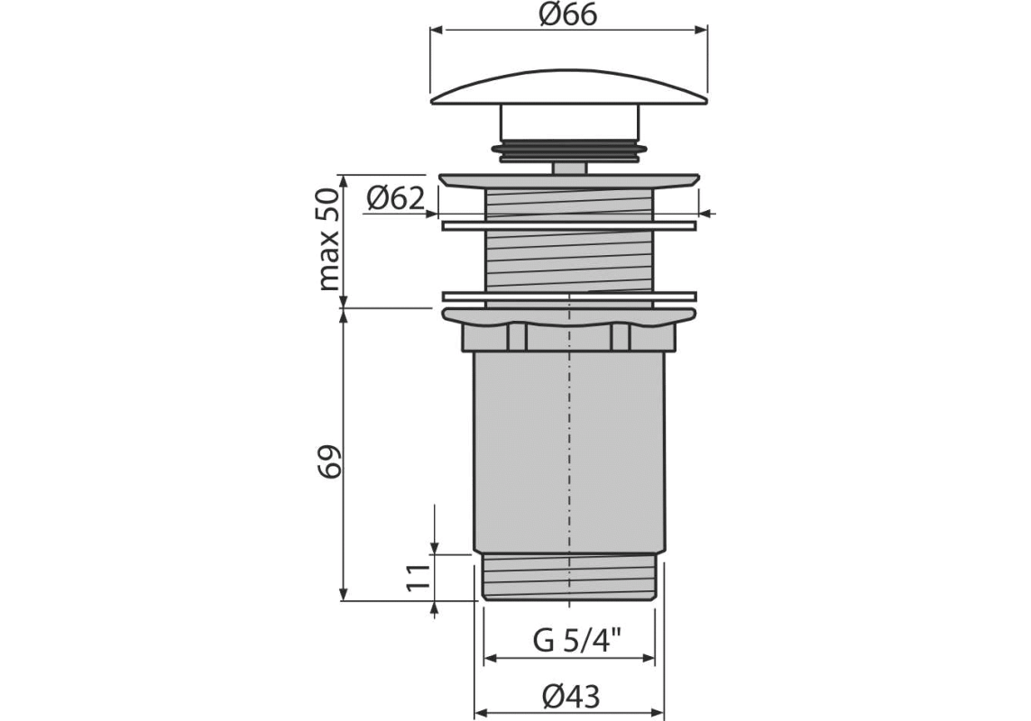 Приобрести донный клапан alcaplast a395b