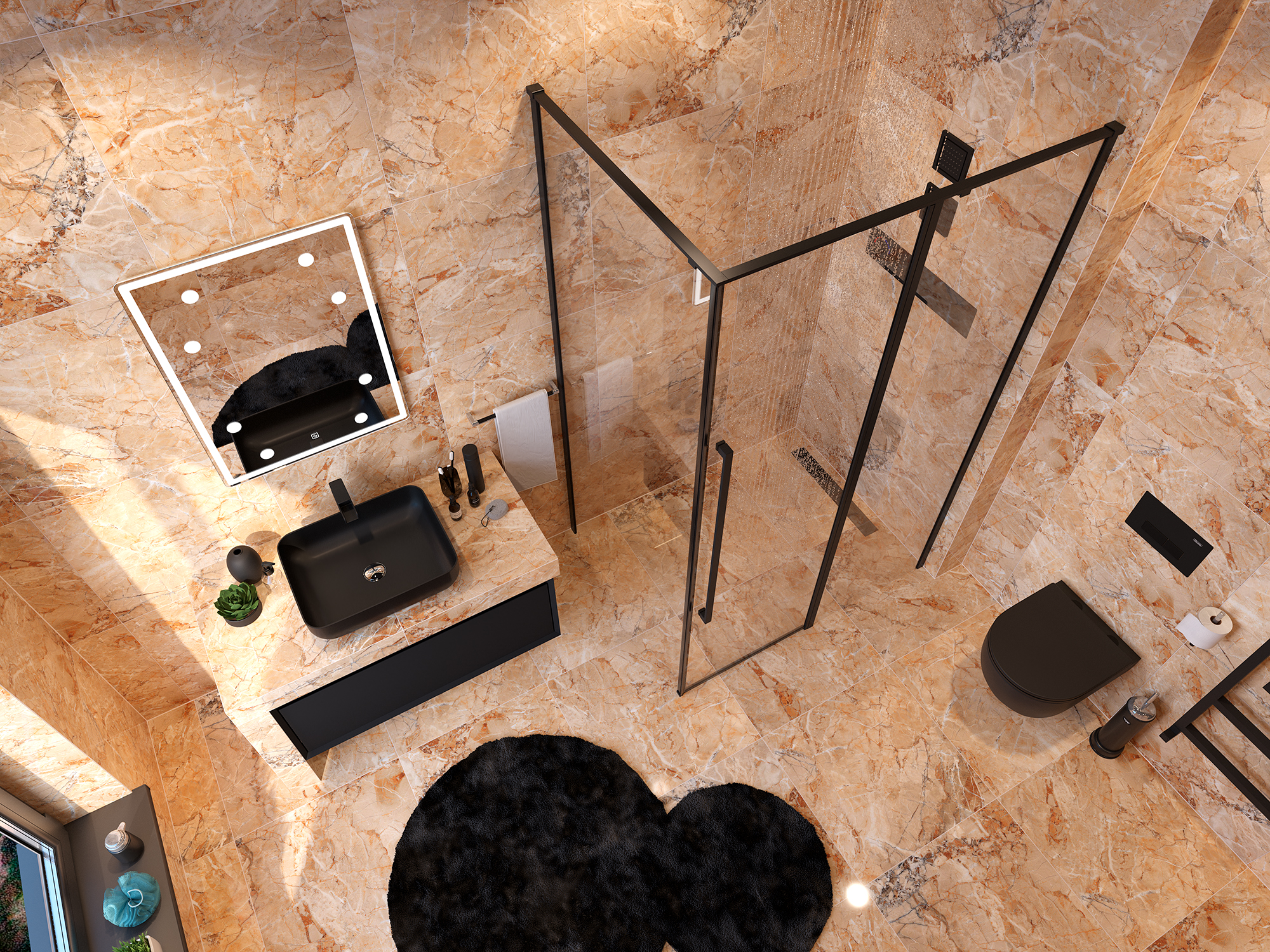 Приобрести mirsant душевое ограждение next black 100х100 см, черное ут000068763