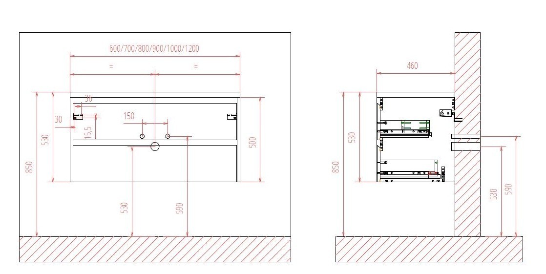 Приобрести тумба подвесная с раковиной belbagno kraft-700-2c-so-rgb 70 см, rovere galifax bianco