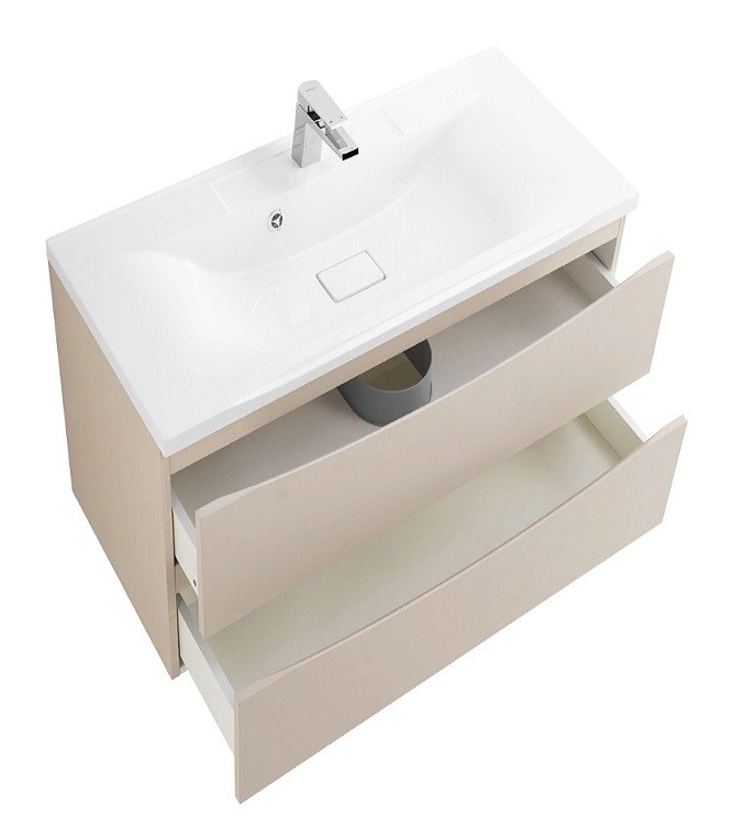 Приобрести тумба подвесная с раковиной belbagno marino-800-2c-so-co-p 80 см, crema opaco
