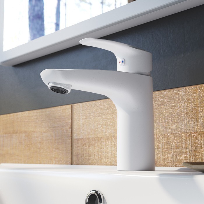 Приобрести iddis смеситель для раковины ray 146мм, белый матовый raywt00i01