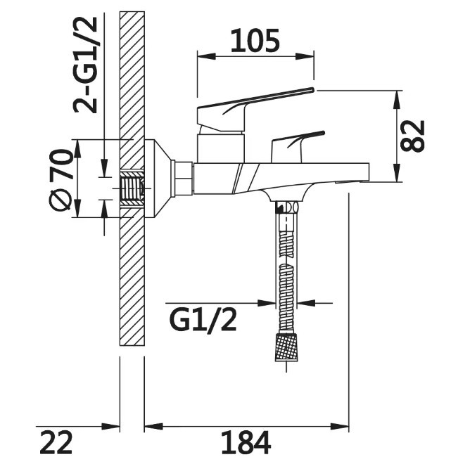Приобрести смеситель для ванны vieir laconic с ручным душем, хром v013531