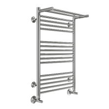 Terminus Полотенцесушитель Аврора П16 50х80 см, с полкой, водяной, хром
