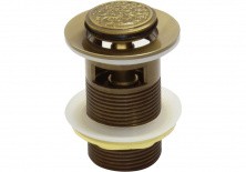 Донный клапан Bronze de Luxe 21964, узоры, бронза