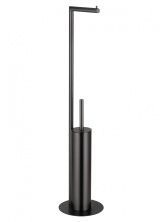 Туалетный ершик в комплекте с держателем туалетной бумаги WONZON & WOGHAND, Темный графит (WW-V4602-GM)