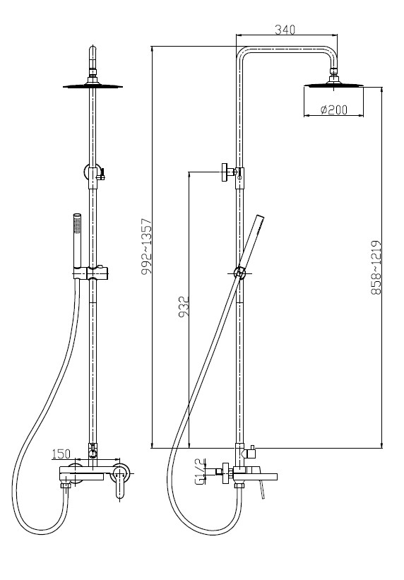 Приобрести belbagno душевая стойка delta , брашированное золото del-vscm-boro
