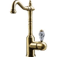 Boheme Смеситель для раковины Crystal, высокий, бронза\кристаллы 302-CRST