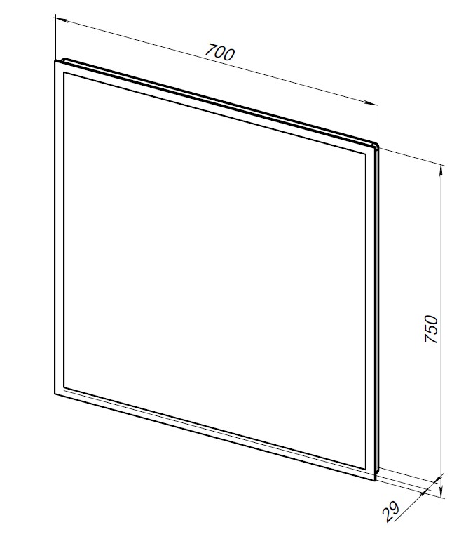 Приобрести aquanet зеркало оптима 70 см, белое матовое