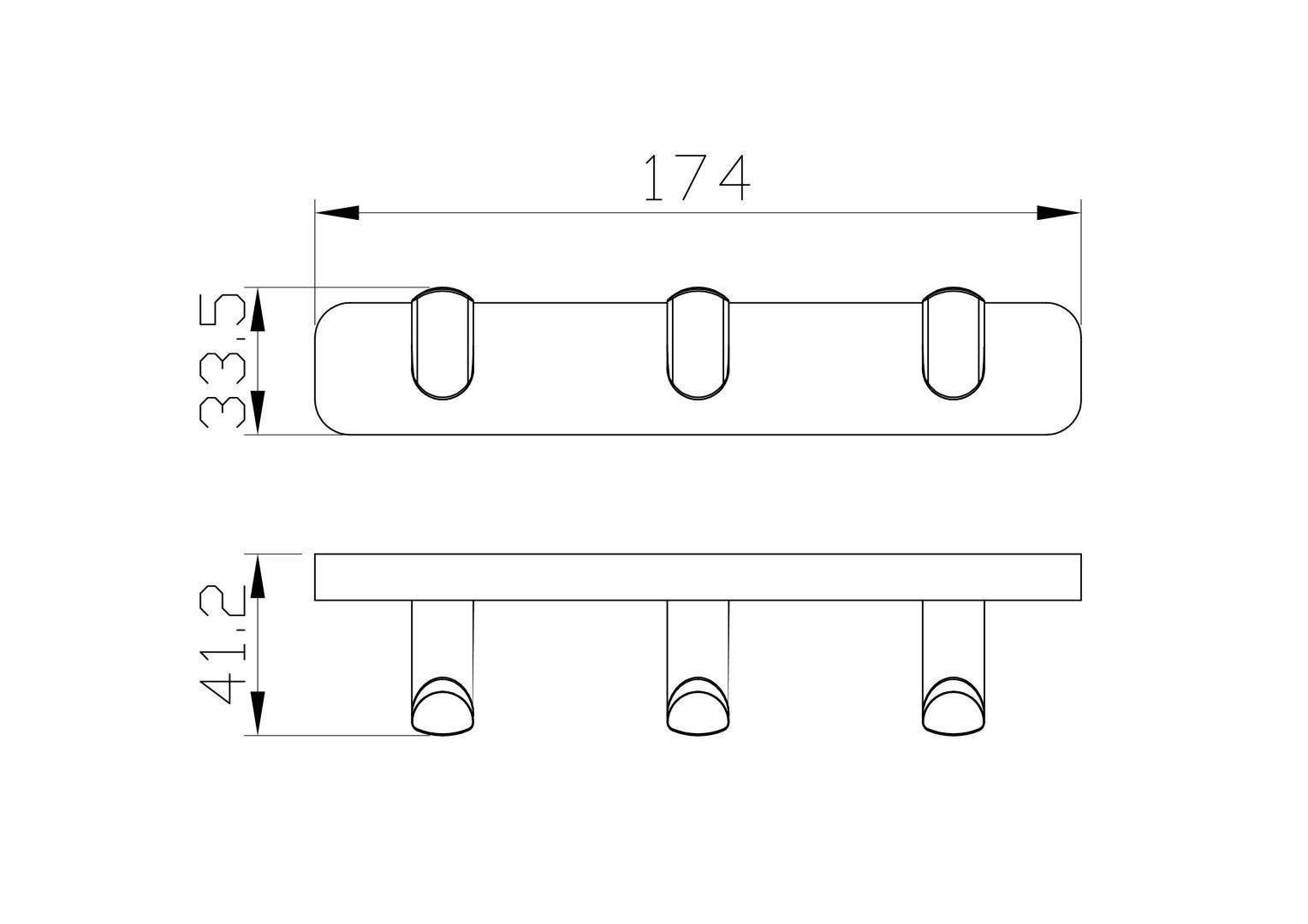 Приобрести вешалка с 3 крючками для ванной wonzon & woghand graffity, брашированное золото (ww-9335-bg)