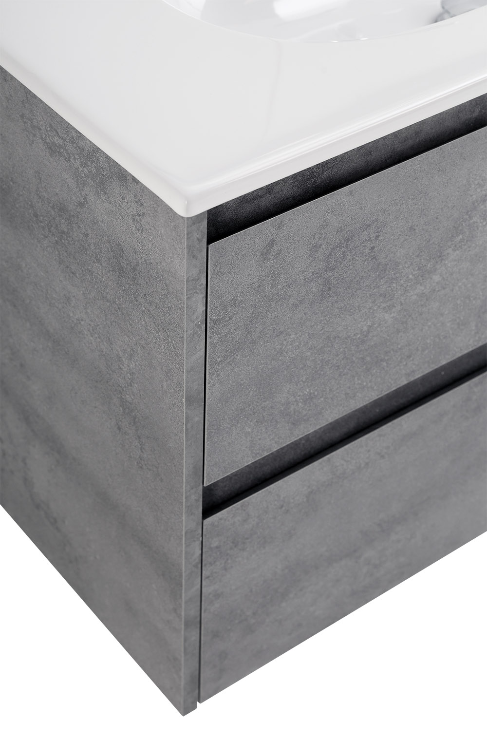 Приобрести belbagno тумба с раковиной kraft 80 см, подвесная cemento grigio, белая раковина