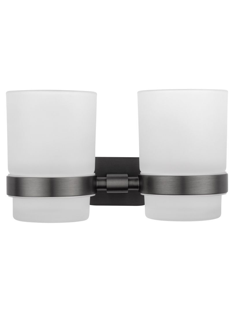 Приобрести два стакана для зубных щеток с держателем wonzon & woghand graffity, темный графит (ww-9328-gm)