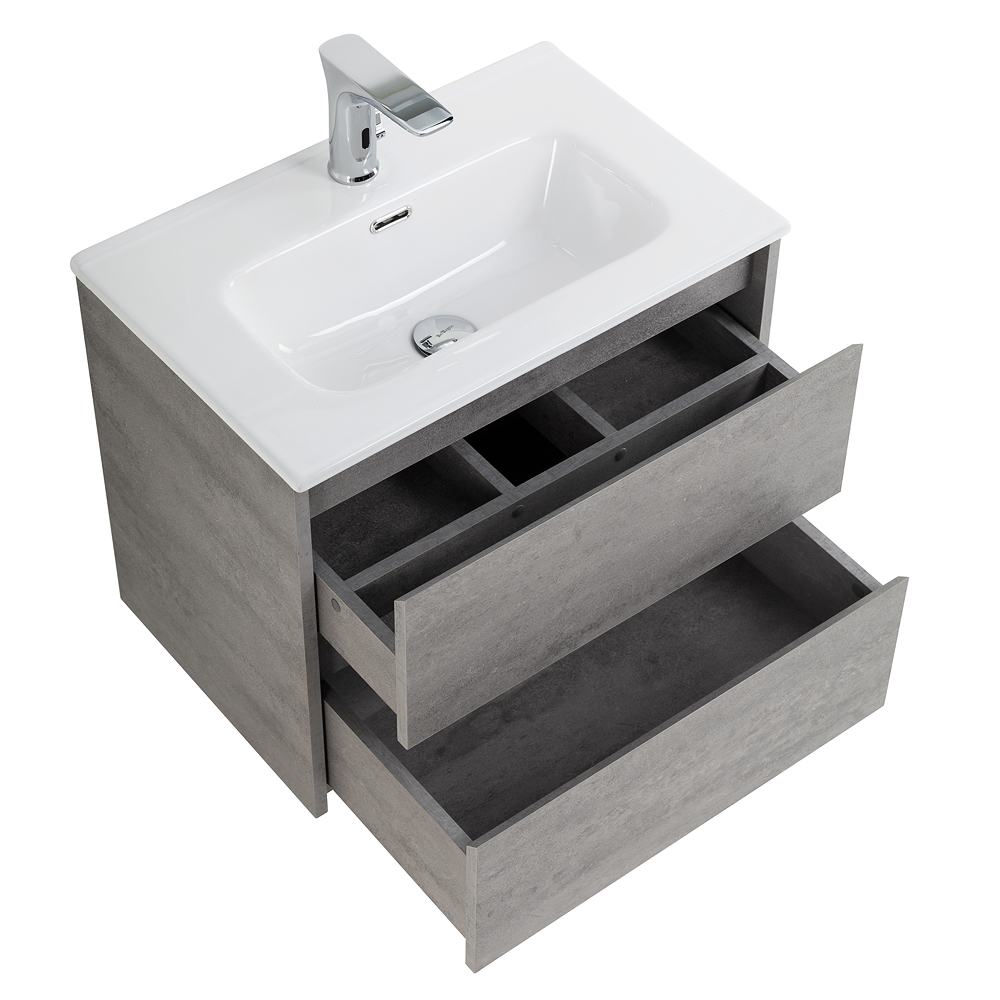 Приобрести belbagno тумба с раковиной kraft 39 50 см, подвесная cemento grigio, белая раковина