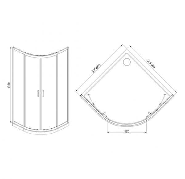 Приобрести душевое ограждение mirsant round 100x100