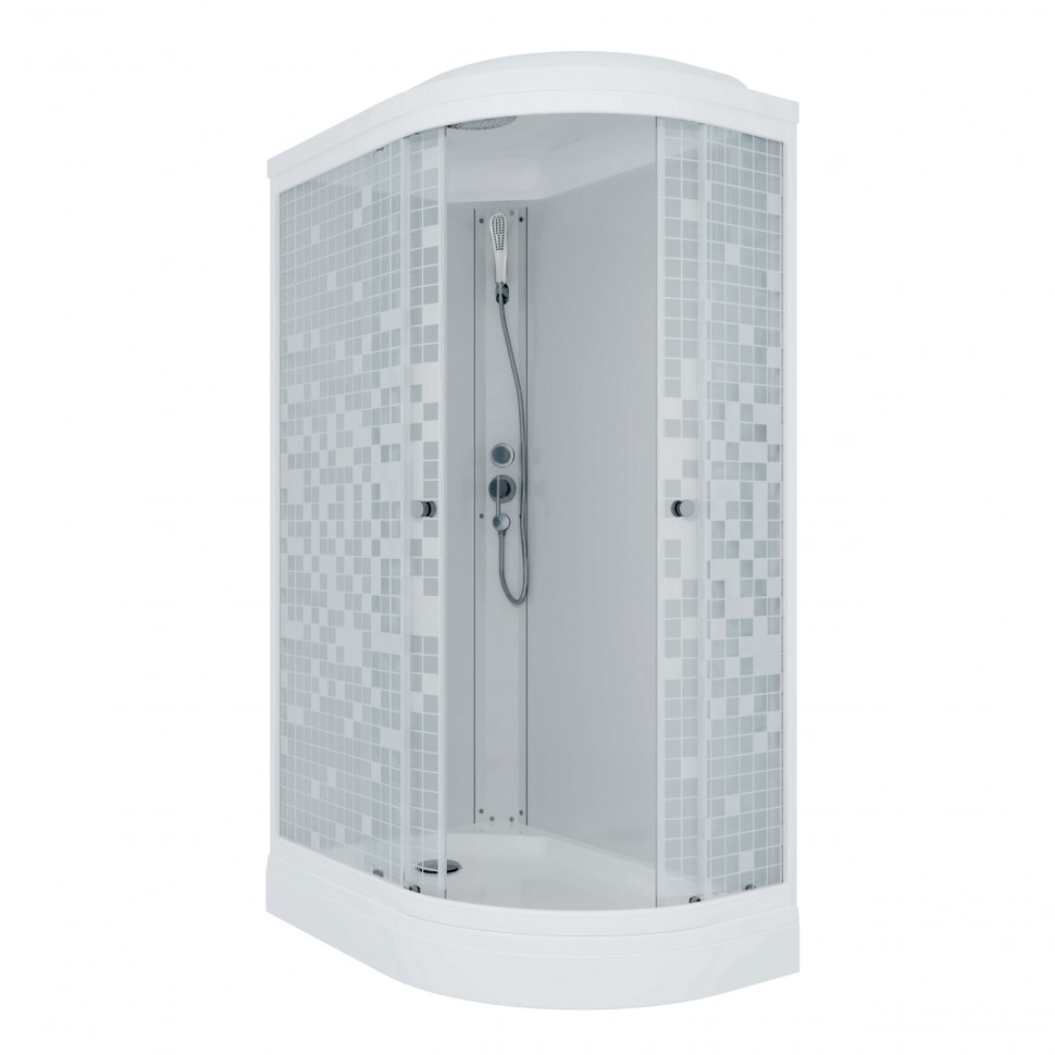 Приобрести тритон душевая кабина коралл в 120х80 см, белая, узор, левая щ0000043487