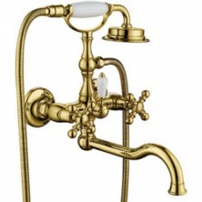 Gappo Смеситель для ванны и душа G3289-6 с длинным изливом, золото 16660