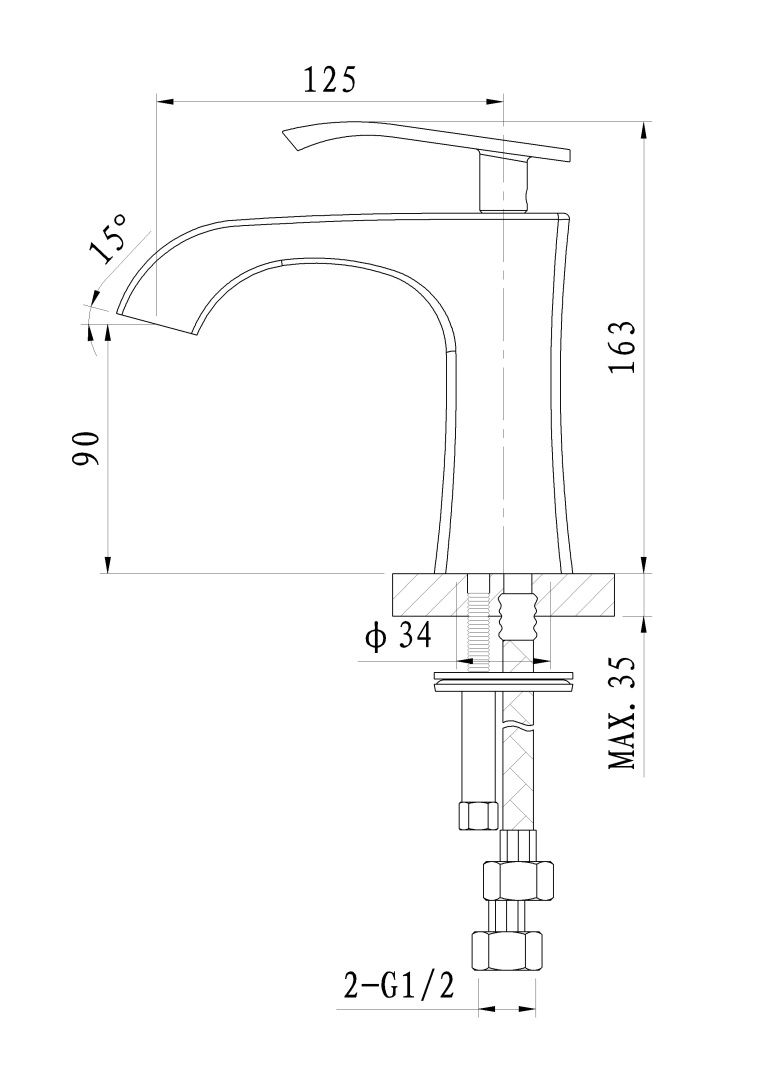 Приобрести смеситель для раковины wonzon & woghand triumph, хром (ww-561101-cr)