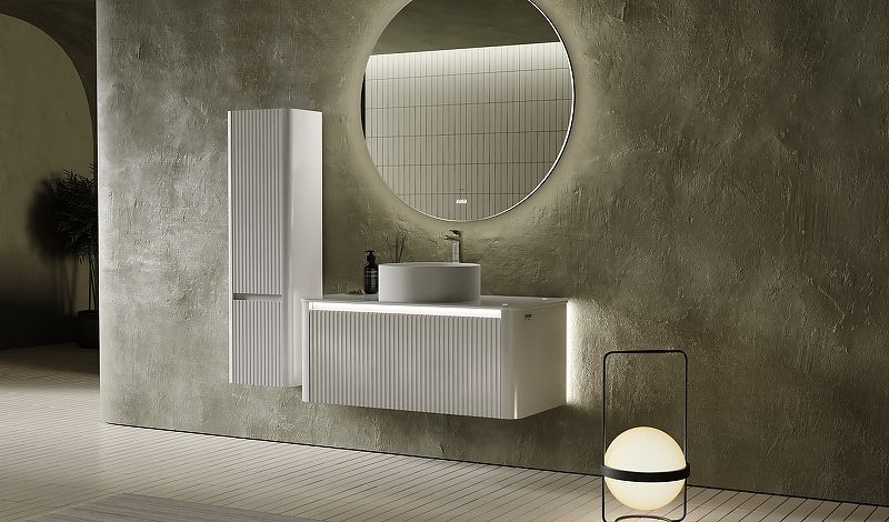 Приобрести jorno зеркало solo 100 см, с подсветкой, датчик движения, часы