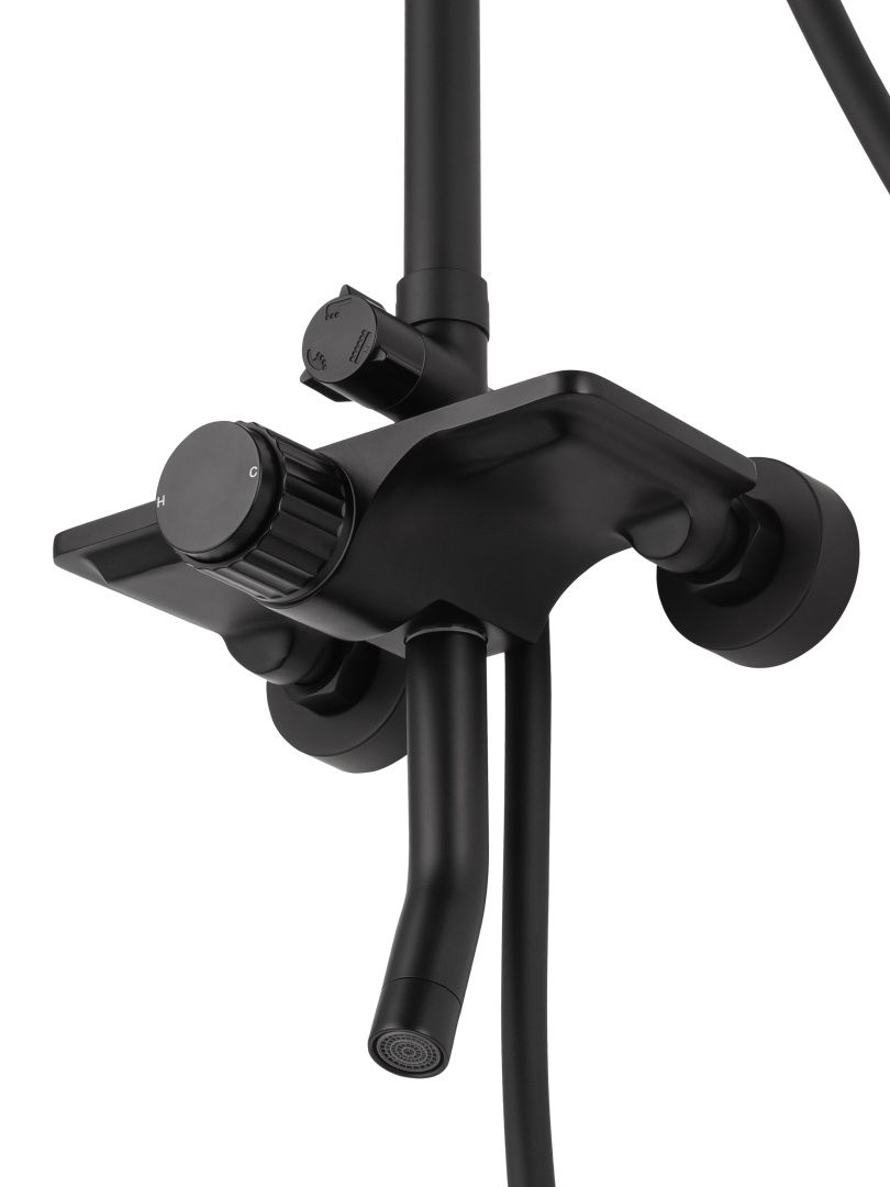 Приобрести душевая система wonzon & woghand click, черный матовый (ww-n3s962-mb)