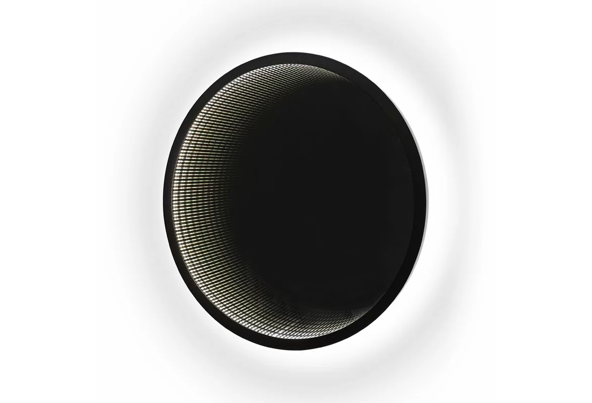 Приобрести continent зеркало с подсветкой infinity black 60х60 см, черный