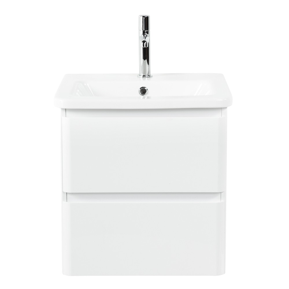 Приобрести belbagno тумба с раковиной albano-cer 50 см, подвесная bianco lucido, белая раковина