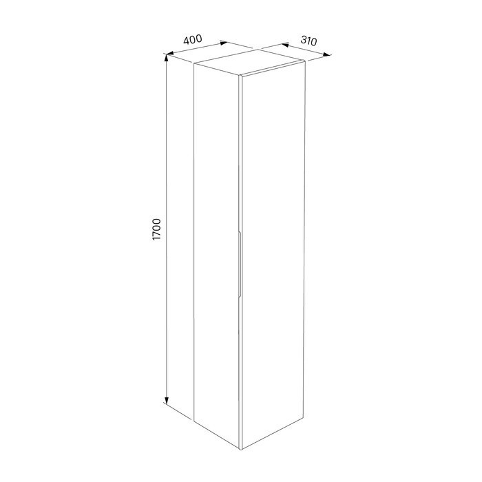 Приобрести iddis пенал подвесной mirro 40см, белый\под дерево mir4000i97