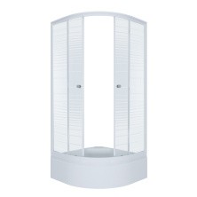 Тритон Душевое ограждение Стандарт В Аква Полосы 100х100 см, белая с узором Щ0000025932