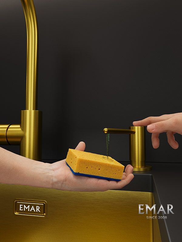 Приобрести emar дозатор для моющего средства, золото ед-405d pvd golden