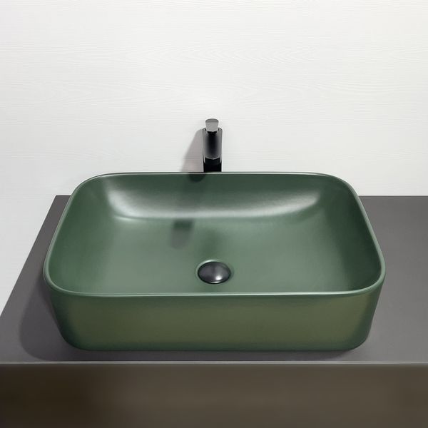 Приобрести comforty раковина 78575mdg-60 60х41 см, темно-зеленая матовая