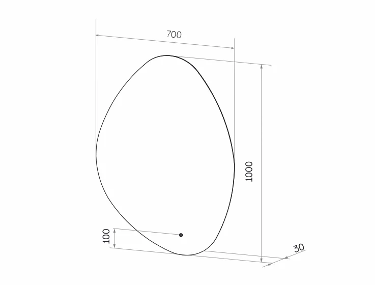 Приобрести continent зеркало с подсветкой alma 70х100 см, белое