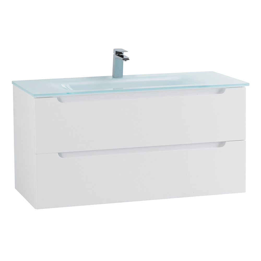 Приобрести belbagno тумба с раковиной etna 100 см, подвесная bianco opaco, стеклянная раковина