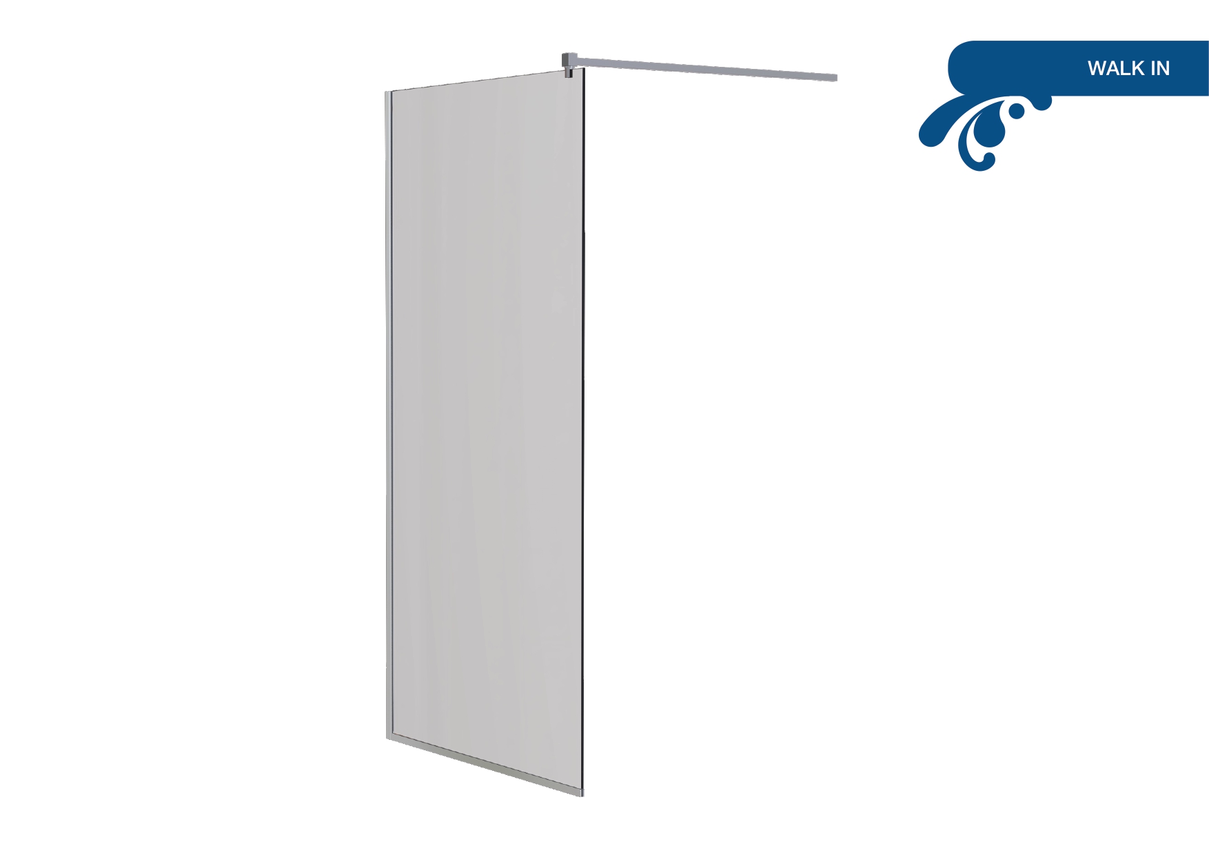 Приобрести mirsant душевая перегородка walk in 80 см, хром ут000087351