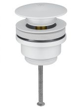 Донный клапан для раковины 1 1/4 WONZON & WOGHAND, Белый матовый (WW-88SS07-MW)