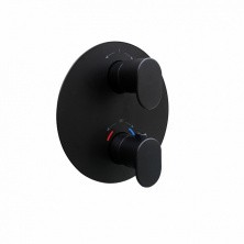 Kerama Marazzi Смеситель для душа скрытого монтажа Ole, с термостатом, черный матовый 67638EKM.01.093