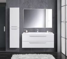 Cezares Тумба подвесная с раковиной ECO 120 см Bianco Lucido, белый глянец ECO-1200-2C-SO-BL
