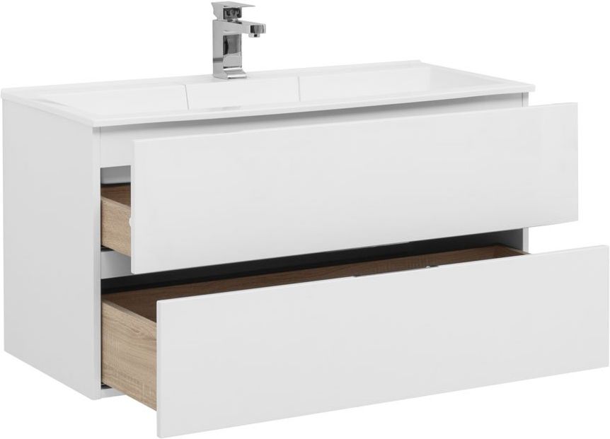 Приобрести aquanet тумба с раковиной алвита 100 см, белая