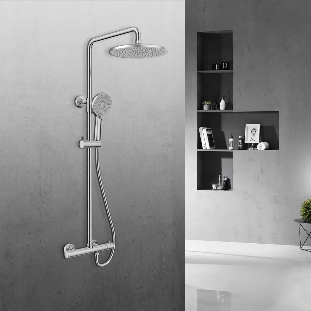 Приобрести vincea душевая стойка esse, термостат, хром vsfs-1e0tch