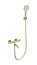 Смеситель для ванны с душем и термостатом WONZON & WOGHAND INN 3, Брашированное золото (WW-B2065-A1-BG)