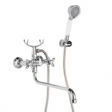 IDDIS Смеситель для ванны Jeals 221мм, хром\белый JEASBL2i10