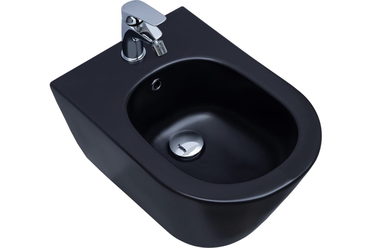 Приобрести aquanet биде подвесное lake lake-b2b черный матовый