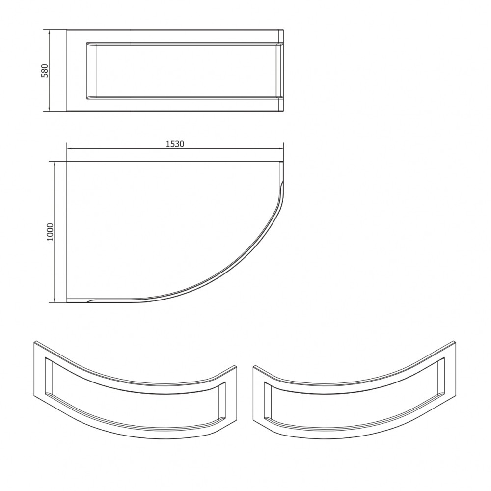 Приобрести фронтальная панель для ванны cersanit kaliope 153 см универсальная