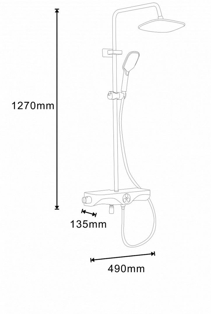 Приобрести душевая система azario с поворотным изливом, с термостатом, хром/белый (az-821)