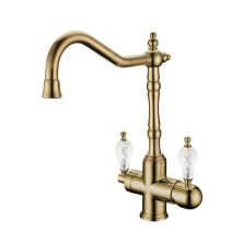 Boheme Смеситель для кухни Medici, бронза\кристаллы 111-CRST