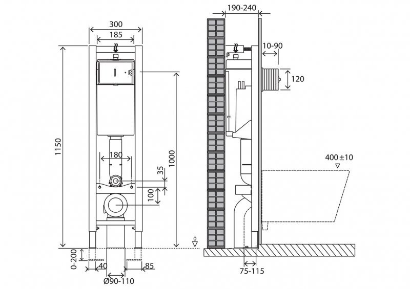 Приобрести инсталляция для унитаза belbagno bb003-30