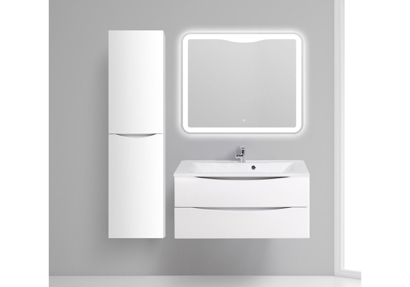 Приобрести пенал подвесной belbagno fly-marino-1500-2a-sc-bo-p-l 40 см, левый, bianco opaco