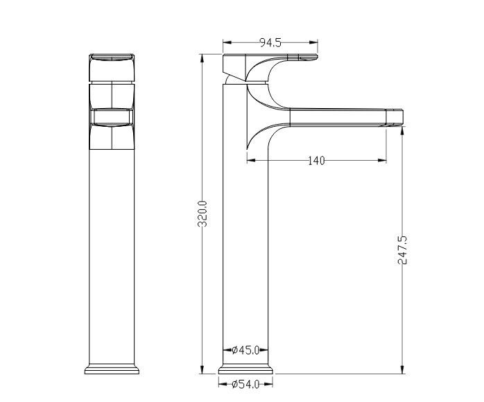 Приобрести boheme смеситель для раковины spectre, высокий, бронза 452-br