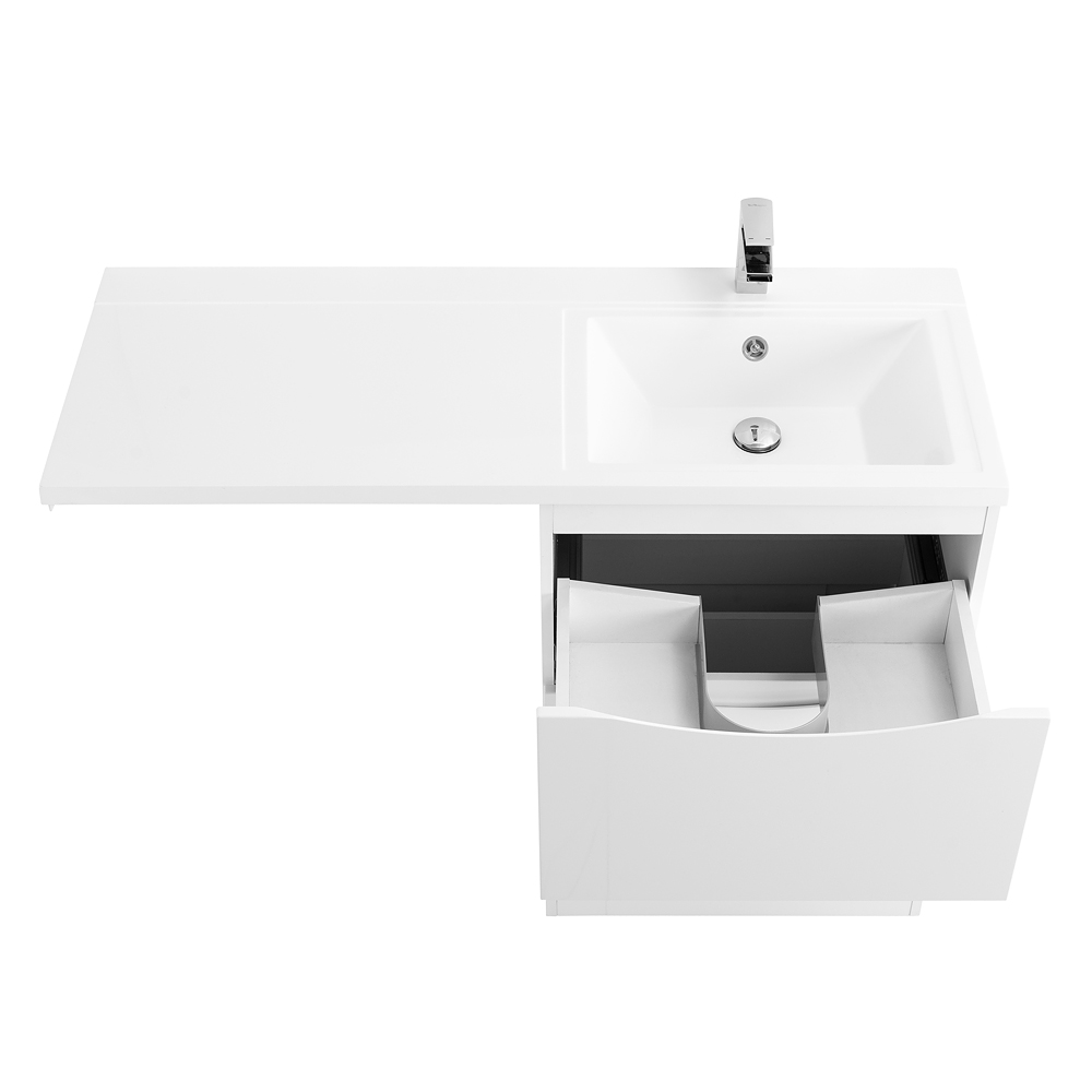 Приобрести belbagno тумба с раковиной напольная lavanderia 120 см, напольная 58/120-r bianco lucido, белая раковина